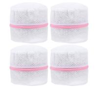 FUNNETOYU Lot de 4 Paquet à Laver pour Soutiens-Gorge en Polyester Filet de Lavage Rose Protection Délicate Pochette Réutilisable pour Machine à Laver Lavage sous-Vêtements Sécurisé