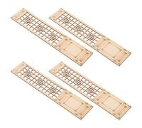 FUNNETOYU Lot de 4 Paravents Miniatures en Bois Pliables, Modèle Vintage pour Maison de Poupée Chinoise, Accessoires Décoratifs pour Ameublement, Ornements Micro-Paysage, Meubles