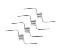 FUNNETOYU Lot de 4 Ressorts en Acier Argenté pour Porte de Frigo Fixation Précise et Installation Facile, Accessoires pour Réfrigérateur Ressorts à Cinq Bobines sans Angle à 90 Degrés