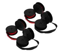 FUNNETOYU Lot de 4 Rubans Encreurs pour Machine à Écrire Mécanique, Ruban Nylon Large à Double Bobine, Couleurs Rouge et Noir, Compatible Machines Anciennes Feiyu, Longkong, Frère,