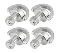 FUNNETOYU Lot de 4 Vis pour Trépied 1/4 Pouce en Acier Inoxydable Compatibles Plaque de Fixation Rapide Bague de Montage Résistante à la Corrosion pour Appareil Photo et Paquet à Dos