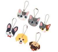 FUNNETOYU Lot de 6 Couvre-Clés Maison en PVC Flexible Capuchons de Protection de Touches Colorés et Mignons Identification Facile pour Clés Standard Accessoires Pratiques pour Bureau et