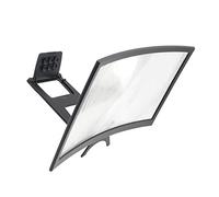 FUNNETOYU Loupe d'Écran Mobile 12 Amplificateur d'Écran Portable Support de Téléphone Incurvé Matériau Sûr Design Compact pour Regarder des Couleur Noir