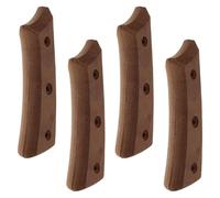 FUNNETOYU Manche de Couteau Cuisine en Bois de Poulet Percé, Poignée de Rechange Lisse pour Ustensiles Diy, Set 4 Paires de Rivets, Compatible Couteaux Japonerie, Accessoire la Cuisine