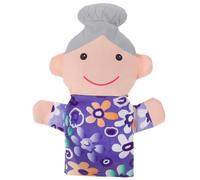 FUNNETOYU Marionnette à Main Familiale en Peluche Grand-mère pour Tout-Petits, Éducatif Interactif, 1 Pièce, pour Raconter des Histoires en Maternelle et Activités Parent-garçon et Filles