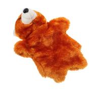 FUNNETOYU Marionnette à Main Interactive Ours en Peluche Jaune, Éducatif pour Garçon et Filles 6-36 Mois, Marionnette D’Animal Douce en Coton PP, pour Raconter des Histoires et Développer