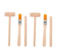 FUNNETOYU Marteau Burin et Brosse en Bois Petit Format Éducatif pour Fouilles D’Œufs de Dinosaures Outils Archéologiques Sûrs pour Apprentissage Scientifique
