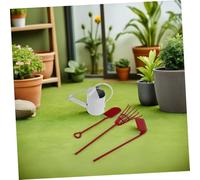 FUNNETOYU Metal Mini Hoe Rake Watering Can for Succulent Care and Indoor Garden Decoration