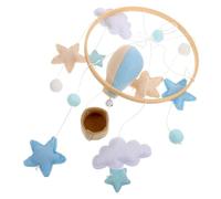 FUNNETOYU Mobile Berceau En Feutre Nuage Et Montgolfière Pour Bébé Fille, Décoration Chambre Garçon Et Filles, à Suspendre Légère Et Douce, Accessoire Éveil Sensoriel, Set Décoratif Pour Berceau
