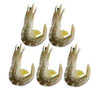 FUNNETOYU Modèle De Crevettes Artificielles 5pcs pour Photographie Accessoires Réalistes en PVC Décoration De Fête Jouets pour Garçon Et Filles Simulacre De Nourriture Décoration Aquarium