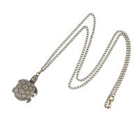 FUNNETOYU Montre de Poche Rétro en Alliage de Zinc Or, Forme Tortue Légère et Décorative, Style Créatif et Vintage Chaîne, Usage Quotidien