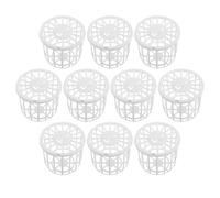 FUNNETOYU Nichoir en Plastique Blanc, Lot de 10, Nichoir pour Perroquet, Entretien Simple, Construction de Nid Facile, pour Canaris en Cage d'oiseaux