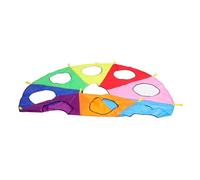 FUNNETOYU Parachute Arc Ciel pour Jeu Interactif Maternelle Équipement Sensoriel Extérieur pour Tout Petits et Activités Parent Garçon Fille