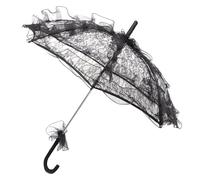 FUNNETOYU Parapluie en Dentelle Noire 1 Pièce, Accessoire Photographie Mariage et Danse sur Scène, Parasol Décoratif Léger en Alliage D'aluminium, Accessoire Photo Romantique pour Mariée