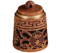 FUNNETOYU Pendentif Diffuseur d'Arômes en Bois Ajouré Sachet Parfumé Rotatif Compact Boule Parfumée Artisanale pour Voiture Bureau et Maison - 1 Pièce