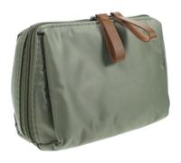 FUNNETOYU Petite Trousse de Toilette Verte en Tissu Légère et Portable Fermeture Éclair Multi-Usage pour Voyage Touristique Affaires