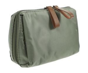 FUNNETOYU Petite Trousse de Toilette Verte en Tissu Légère et Portable Fermeture Éclair Multi-Usage pour Voyage Touristique Affaires