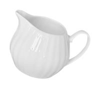 FUNNETOYU Pichet à Lait Céramique Blanche avec Bec Verseur Spécial pour Crème Aromatisée et Sauces Chaudes Petit Récipient Facile à Nettoyer pour Café et Cuisine