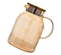 FUNNETOYU Pichet d'Eau Froide en Verre 1800 Ml Théière Transparente Grosse Capacité Bouilloire à Jus Résistante et Polyvalente pour Boissons Froides la Cuisine et Réception