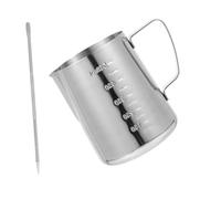 FUNNETOYU Pichet Mousseur Lait Inox avec Graduation Acier Tasse Doseuse Multifonction pour Art Cire Accessoire