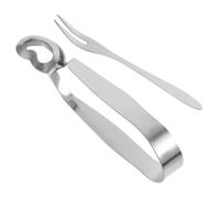 FUNNETOYU Pince à Escargots Inox Compacte et Pratique avec Fourchette Double pour Service Escargot Ustensiles de Table Multifonction pour Fruits de Mer Design Ergonomique et Finition