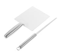 FUNNETOYU Planche à Gnocchis Rainurée Acier Inoxydable avec Métallique Outil de Cuisine pour Pâte Traditionnelle Poignée Confortable Facile à Nettoyer pour Fabrication de Pâtes Maison