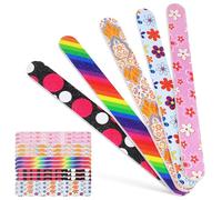 FUNNETOYU Planches à limes à ongles en papier abrasif 20 pcs pour usage professionnel et personnel avec design coloré et compact Couleur Aléatoire