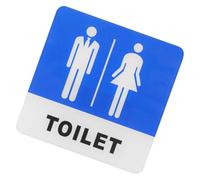 FUNNETOYU Plaque Toilettes Unisexe Acrylique Épaisse Autocollante Signalisation Murale pour Salle de Bain Indicateur Entrée Wc Facile à Poser Aux Rayures et Compatible Surfaces Lisses