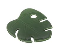 FUNNETOYU Plateau Bijoux Céramique Forme Monstera Rangement Décoratif pour Bagues Boucles Oreilles Colliers et Clés Plateau de Rangement et Facile à Nettoyer