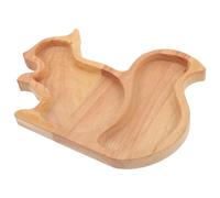 FUNNETOYU Plateau de Service en Bois Écureuil 1 Pièce, Petit Plateau Décoratif pour Collations, Fruits Secs et Amuse-gueules, Ustensile Cuisine pour Buffet et Restaurant