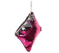 FUNNETOYU Pochette Tissus Zippée à Sequins pour Femme, Paquet à Main Mode et Trousse de Maquillage Délicate, pour Shopping et Usage Quotidien