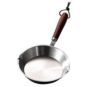 FUNNETOYU Poêle à Œufs Antiadhésive Mini Inox Poêle à Multifonction avec Poignée Brûlure Petite Casserole Pratique pour Omelettes et Cuisson Quotidienne