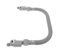 FUNNETOYU Poignée D'accoudoir pour Poussette Bébé Tout-petit, Barre de Sécurité Allongée Réglable, Matériau Polyuréthane et Métal, Accessoire Extérieur Compatible Poussette, Couleur Grise