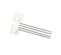 FUNNETOYU Porte-serviettes Mural Rotatif Acier Inoxydable Bras Sans Perçage Adhésif pour Salle de Bain et Cuisine Support Multifonctionnel pour Serviettes et Éponges Rangement Mural