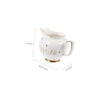 FUNNETOYU Pot à Lait Céramique Délicate avec Bord Doré Crémier Européen Polyvalent pour Café Sucre et Sauce Design Compact pour Maison et Café