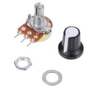 FUNNETOYU Potentiomètres Rotatifs Réglables à Variation Linéaire avec Bouton en Plastique et Cuivre Kit de 10 10k Ohm pour Système de Contrôle Industriel Automatique