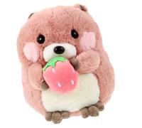 FUNNETOYU Poupée Marmotte en Peluche Rose 30 CM Légère 04 Kg Doudou pour Garçon et Filles Peluche Douce et Résistante Présent D’Anniversaire pour Tout-Petit