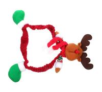 FUNNETOYU Protection pour Écran D'ordinateur et Accessoire Chic 25-35 Pouces en Tissu Rouge Motif Cerf , Décoration de Noël Intérieure Festive pour Bureau
