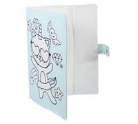 FUNNETOYU Protège Cahier Tissu Vert Motif Chaton Pochette Pratique pour Couverture de Housse Usure et Réutilisable pour Protéger Coins et Bords