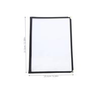 FUNNETOYU Protège-menu Transparent avec Pochettes Insérées Reliure PVC Résistante et Facile à à Jour pour Restaurant Bar Hôtel Claire
