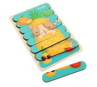 FUNNETOYU Puzzle Bois Éducatif pour Garçon Fille à Ans Dapprentissage Ludique avec Fruits et Légumes Colorés Puzzle Encastrable pour Développement Motricité et Coordination Main Œil