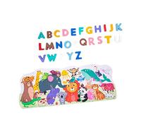 FUNNETOYU Puzzle Éducatif Bois pour Garçon Fille Jeu Encastrement Alphabet Cartoon Pédagogique pour Éveil et Apprentissage Précoce
