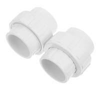 FUNNETOYU Raccord Piscine 50mm en Pvc Blanc Joint Epdm O-ring, 2pcs Articulations de L'union Flexibles pour Projets de Plomberie Intérieure et Piscines