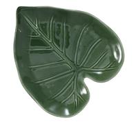 FUNNETOYU Repose-cuillère Céramique Forme Verte Support Ustensiles Résistant Haute Température Porte-sachet de Thé Décoratif pour Plan de Travail Cuisine