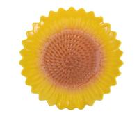 FUNNETOYU Repose-cuillère en Céramique Tournesol Décoratif Cuisine, Support D’ustensiles, Plateau Résistant et Facile à Nettoyer, Accessoire pour Plan de Travail et Plaque de Cuisson