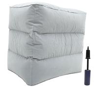FUNNETOYU Repose Gonflable Réglable Hauteurs Coussin de Voyage Confortable PVC Repose Jambes Portatif pour Avion Train et Voiture Soulage Fatigue et Améliore Circulation Couleur Aléatoire