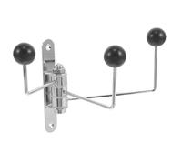 FUNNETOYU Rotating Metal Wall Hooks With Solid Wood Beads Foldable Swivel Coat Rack For Space-saving Storage Of Coats Hats Towels In Entryway Bathroom Nursery