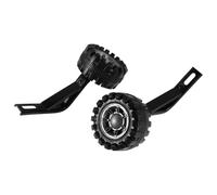 FUNNETOYU Roues D’Entraînement Vélo 16 Pouces Noires Stabilisateurs Arrière Robustes pour Garçon et Filles Accessoires Vélo Garçon et Filles pour Apprentissage Kit Compatible Petites Roues