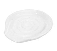 FUNNETOYU Roulement Rotatif Support De Cuillère Reste à En Céramique Porte-ustensiles De Cuisine Repose-cuillère White