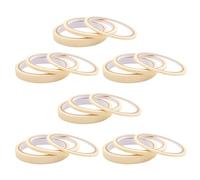 FUNNETOYU Ruban Adhésif de Masquage pour Nail Art 3/5/12mm 18 Rouleaux Beige, Bande de Séparation pour Vernis à Ongles, pour Salons Professionnels et Usage à Domicile